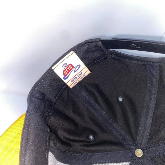 Vintage Cat Caterpillar Construction Co. Black & Yellow Snapback Hat Cap - Picture 6 of 6